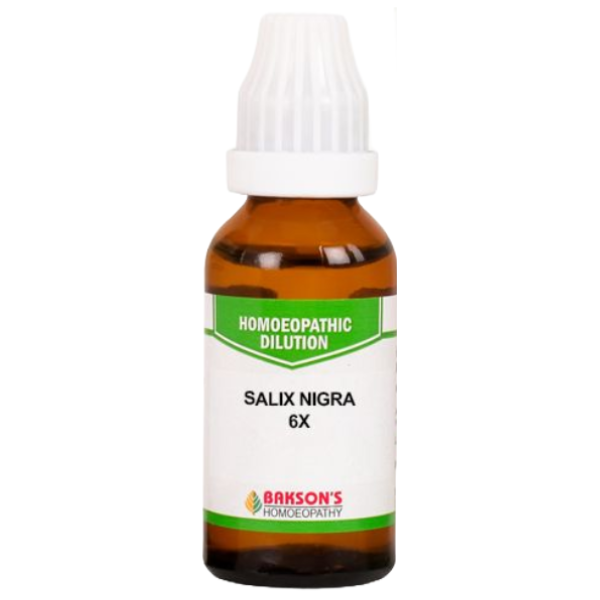 BAKSON'S HOMEOPATHY SALIX NIGRA DILUTION 6X - PACK OF 4 (30 ML EACH)