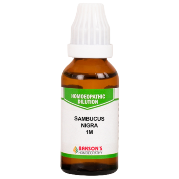 BAKSON'S HOMEOPATHY SAMBUCUS NIGRA DILUTION 1M - PACK OF 3 (30 ML EACH)