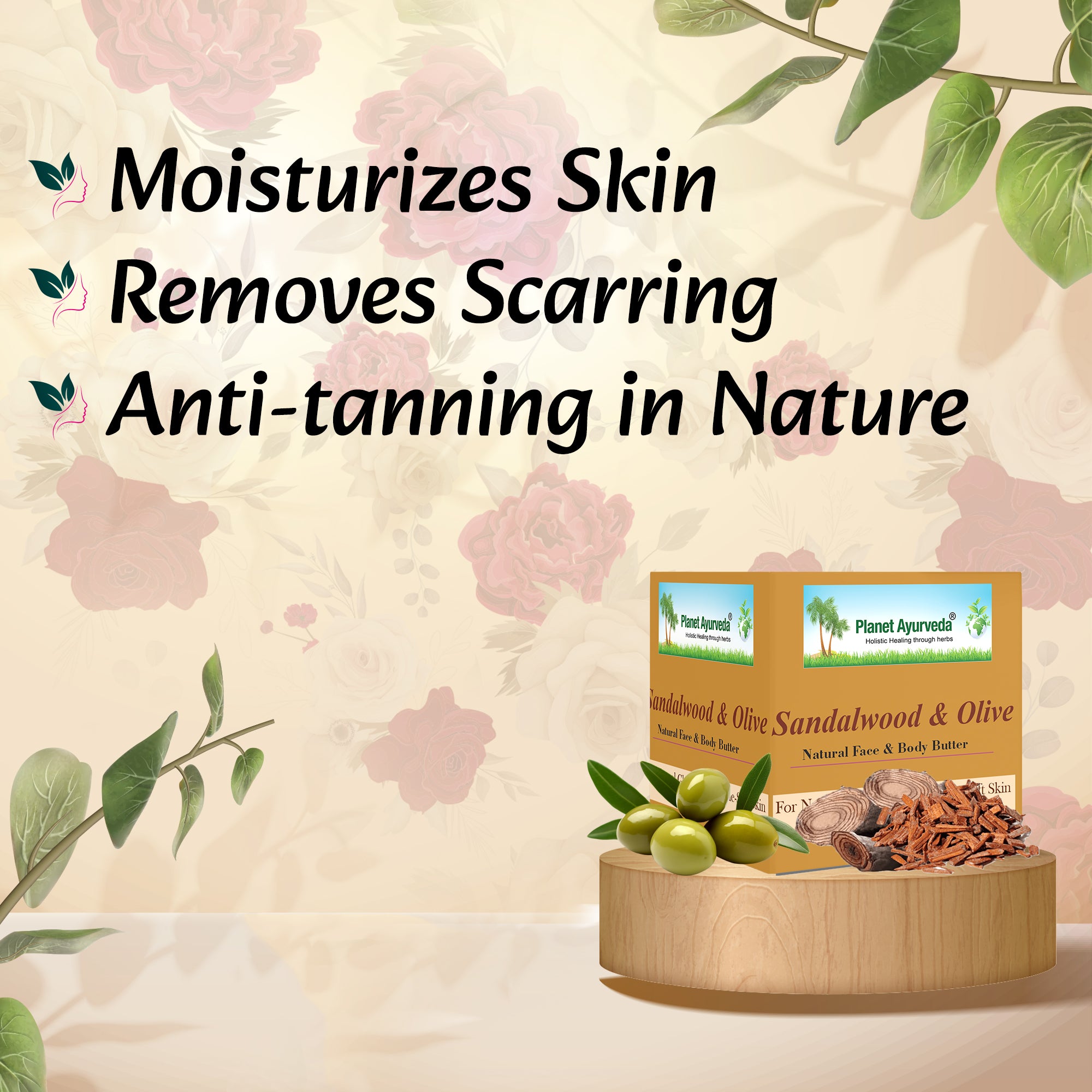 SANDALWOOD & OLIVE NATURAL FACE AND BODY BUTTER