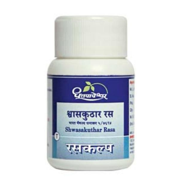 DHOOTAPAPESHWAR SHWASAKUTHAR RASA - Pack of 4 (60 TABLETS each)