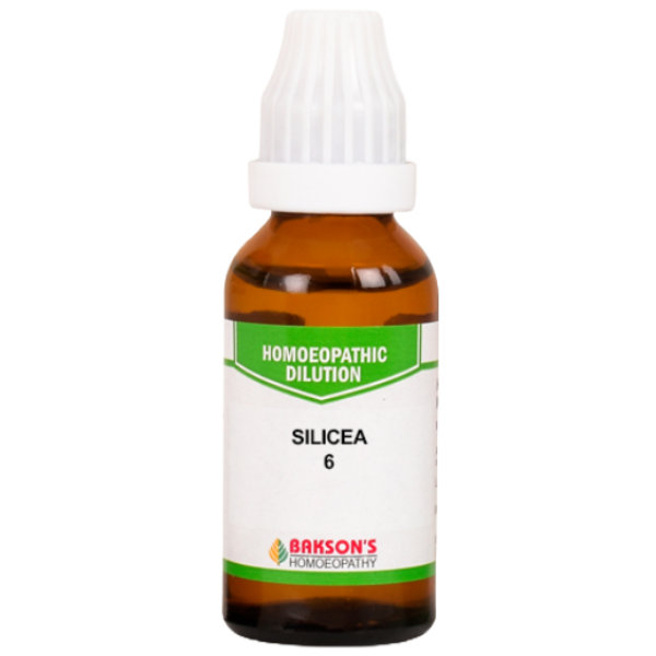 BAKSON'S HOMEOPATHY SILICEA DILUTION 6 - PACK OF 4 (30 ML EACH)