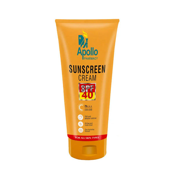 APOLLO PHARMACY SPF 40 PA+++ SUNSCREEN CREAM (60 GM)Pack of 2