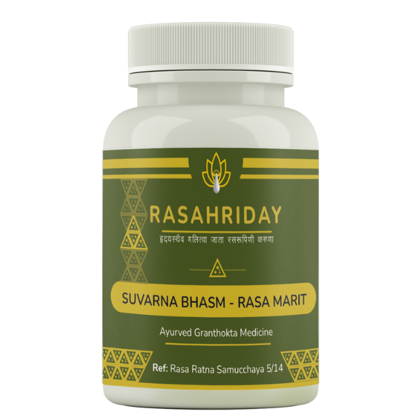 Rasahriday Suvarna Bhasma - Rasa Marit - (100 gm each)