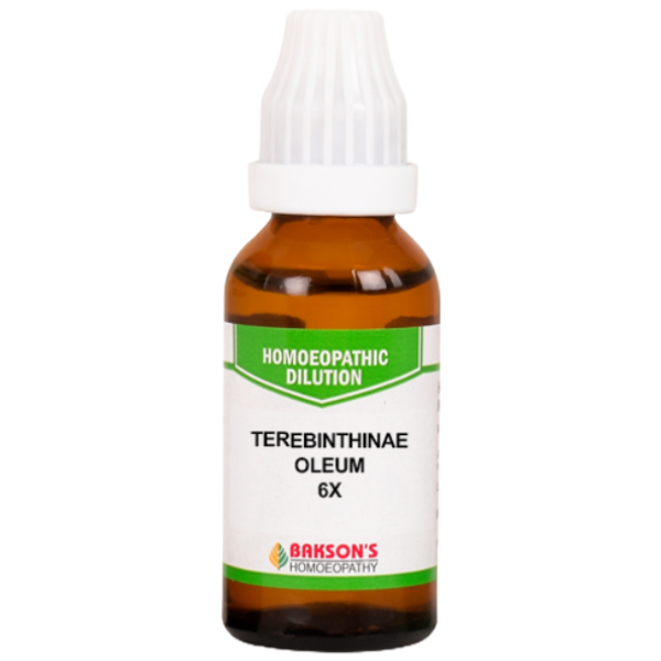 BAKSON'S HOMEOPATHY TEREBINTHINAE OLEUM DILUTION 6X - PACK OF 4 (30 ML EACH)