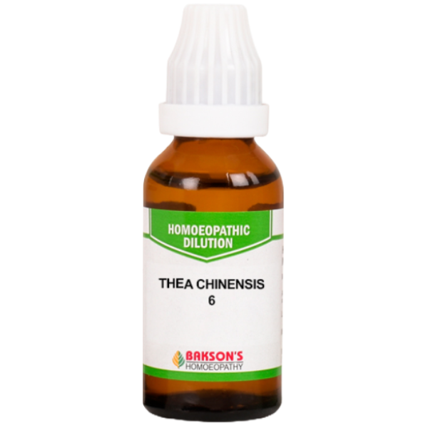 BAKSON'S HOMEOPATHY THEA CHINENSIS DILUTION 6 - PACK OF 4 (30 ML EACH)