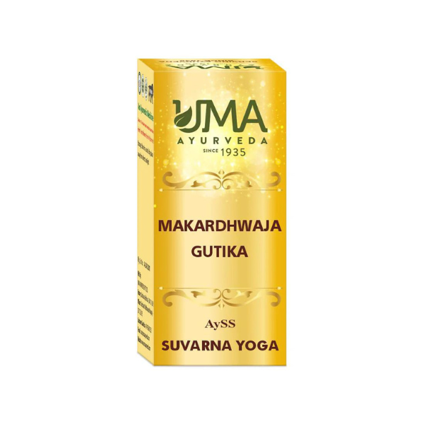 UMA AYURVEDA MAKARDHWAJA GUTIKA (WITH GOLD)