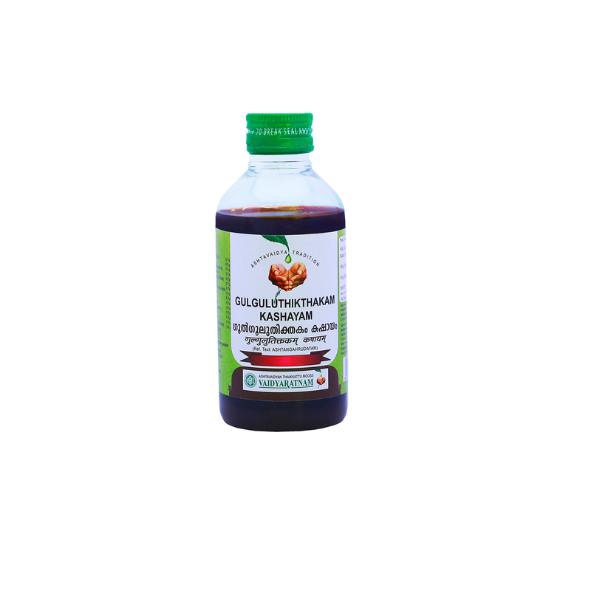 VAIDYARATNAM GULGULUTHIKTHAKAM KASHAYAM - PACK OF 3 (200 ML EACH)
