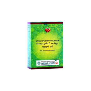 VAIDYARATNAM SHANKHUPUSHPI CHOORNAM - PACK OF 6 (100 GM EACH)