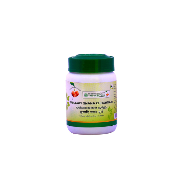 VAIDYARATNAM MULGADI SNANA CHOORNAM - PACK OF 8 (100GM EACH)