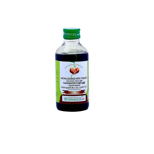 VAIDYARATNAM VACHALASUNADI KERA THAILAM - pack of 3 (200ML each)