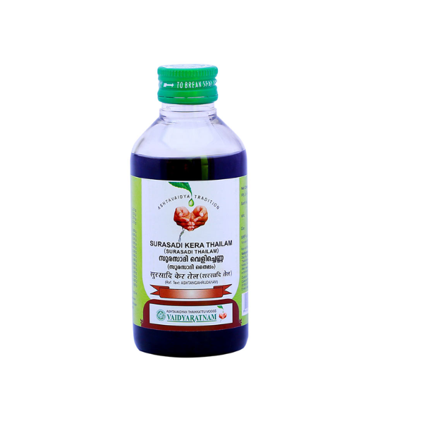 VAIDYARATNAM SURASADI KERA THAILAM - PACK OF 3 (200ML EACH)