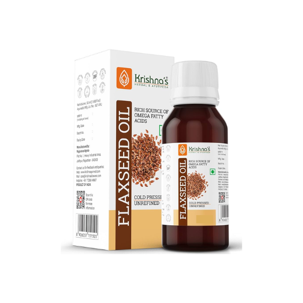 KRISHNA'S FLAX SEED OIL - PACK OF 3 (200 ML EACH)