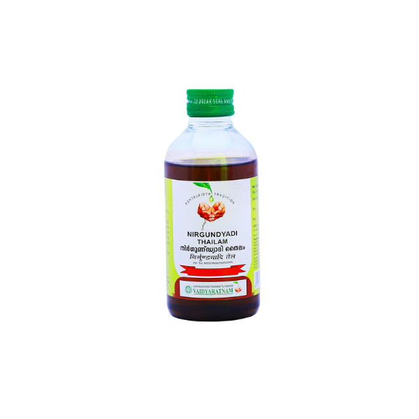 VAIDYARATNAM NIRGUNDYADI THAILAM - PACK OF 3 (200ML EACH)