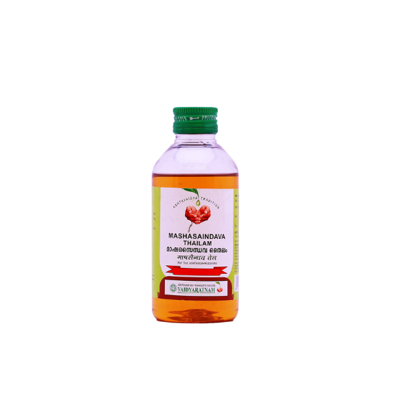 VAIDYARATNAM MASHASAINDHAVA THAILAM - PACK OF 3 (200ML EACH)