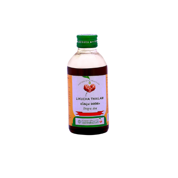 VAIDYARATNAM LIKUCHA THAILAM - PACK OF 3 (200 ML EACH)