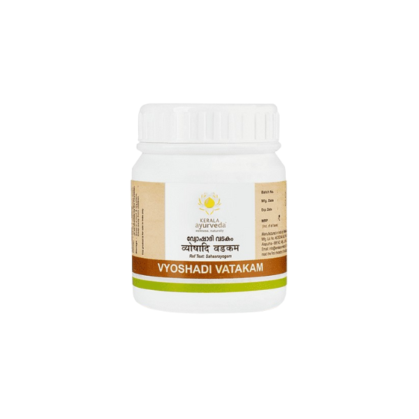 KERALA AYURVEDA VYOSHADI VATAKAM - PACK OF 12 (50GM EACH)