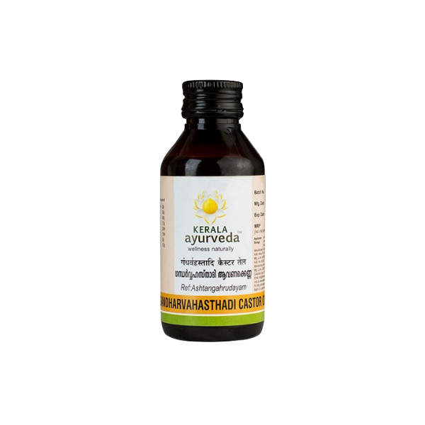 KERALA AYURVEDA GANDHARVAHASTADI CASTOR OIL - PACK OF 5 (100ML EACH)