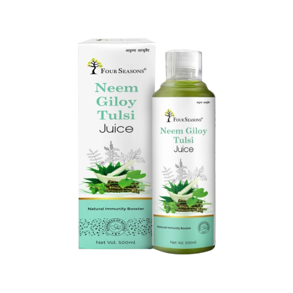 Four Seasons Ayurveda Neem Giloy Tulsi Juice -pack of 3 (500 ML each)