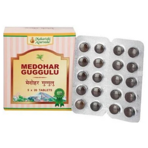 MAHARISHI AYURVEDA MEDOHAR GUGGULU Pack of 2 (100 Tablets Each)
