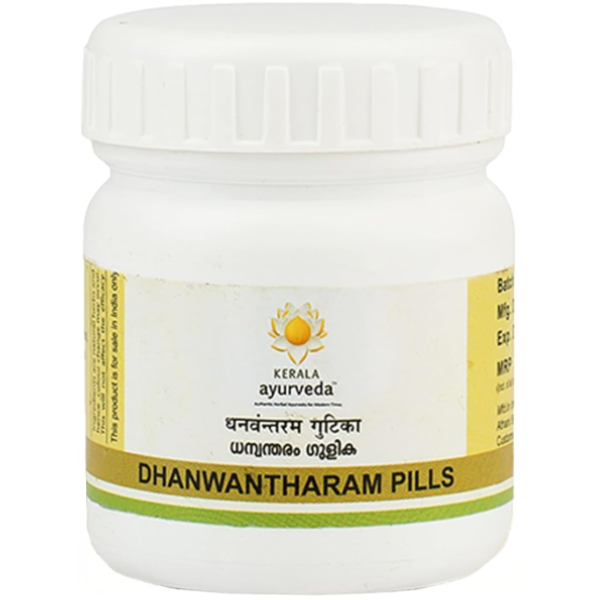 KERALA AYURVEDA DHANWANTHARAM PILLS - PACK OF 4 (50Tabs EACH)
