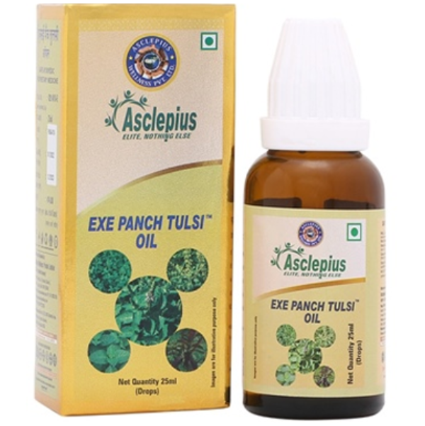 ASCLEPIUS EXE PANCH TULSI OIL - Pack of 2 (25 ml each)