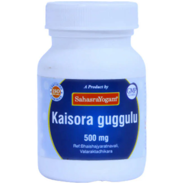 SAHASRAYOGAM KAISORA GUGGULU 500 MG - Pack of 4 (60 Tabs each)