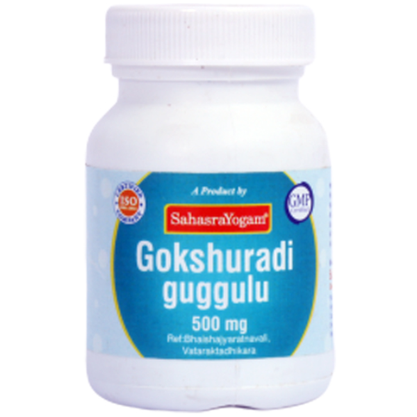 SAHASRAYOGAM GOKSHURADI GUGGULU 500 MG - Pack of 4 (60 Tabs each)