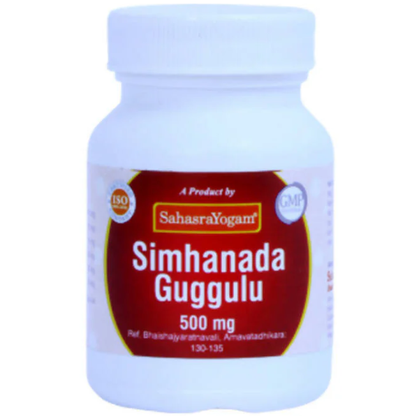 SAHASRAYOGAM SIMHANADA GUGGULU 500 MG - Pack of 4 (60 Tabs each)