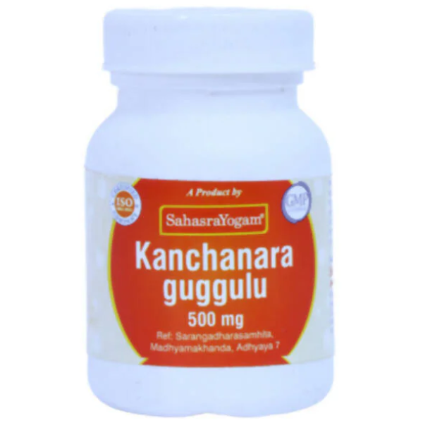 SAHASRAYOGAM KANCHANARA GUGGULU 500 MG - Pack of 4 (60 Tabs each)