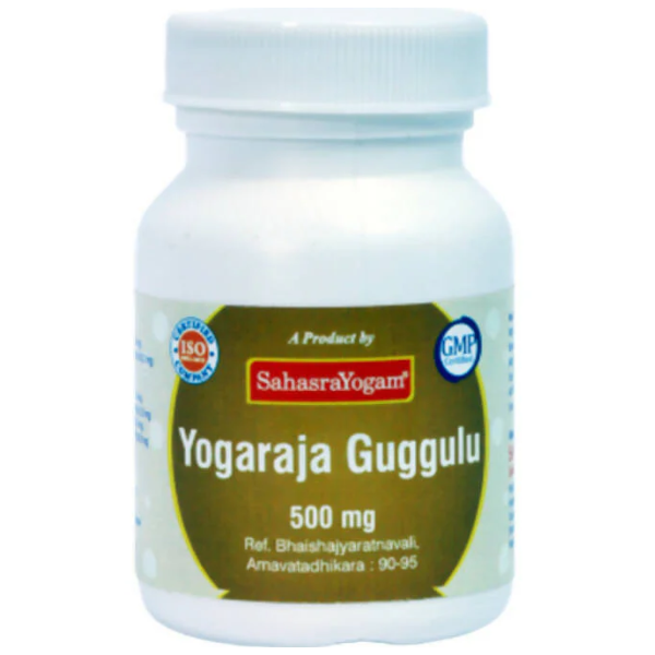 SAHASRAYOGAM YOGARAJA GUGGULU 500 MG - Pack of 4 (60 Tabs each)