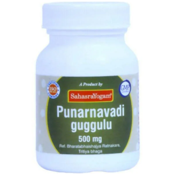 Sahasrayogam Punarnavadi Guggulu 500 Mg - pack of 4 (60 Tabs each)