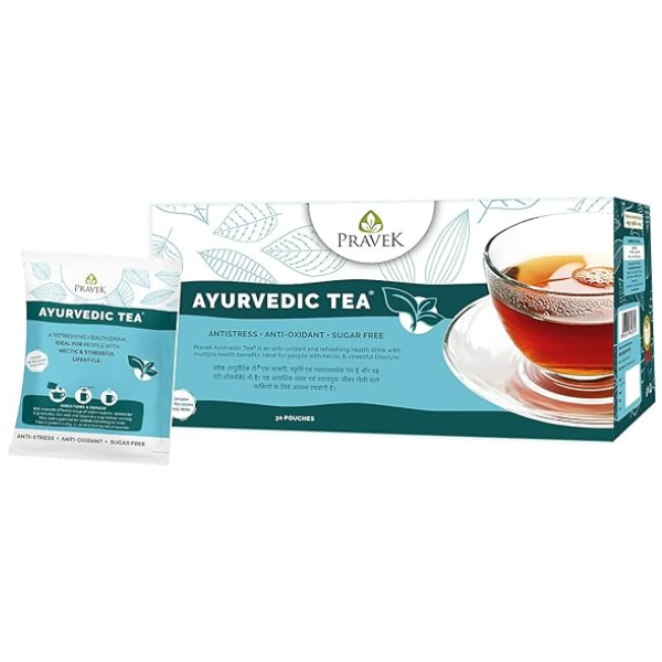 PRAVEK AYURVEDIC TEA - PACK OF 4 (30 POUCHES EACH)