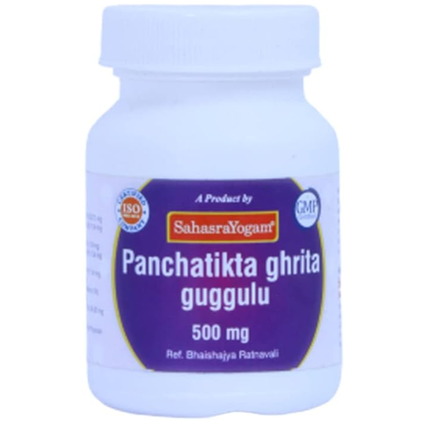 SAHASRAYOGAM PANCHATIKTA GHRITA GUGGULU 500 MG - Pack of 4 (60 Tabs Each)