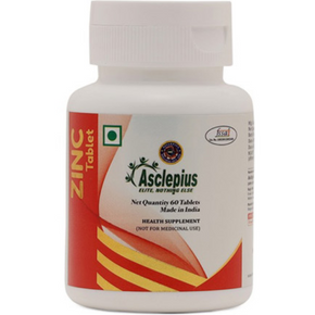ASCLEPIUS ZINC TABLET - Pack of 2 (60 Tabs each)