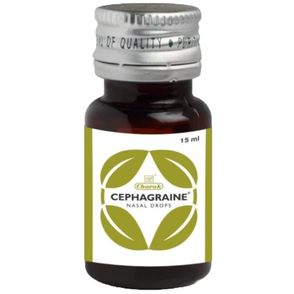 CHARAK CEPHAGRAINE NASAL DROPS - Pack of 4 (15 ml each)