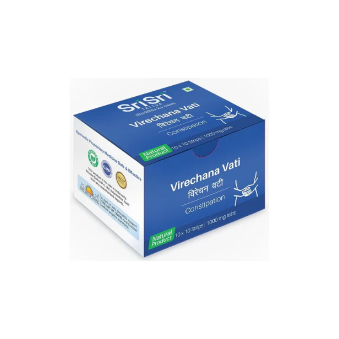 SRI SRI TATTVA VIRECHANA VATI - 12 STRIPS (10 TABS EACH)