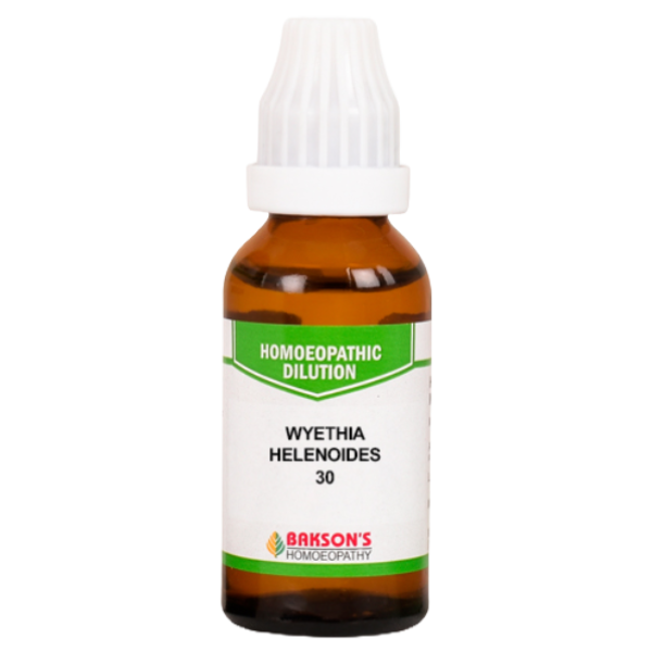 BAKSON'S HOMEOPATHY WYETHIA HELENOIDES DILUTION 30 - PACK OF 4 (30 ML EACH)