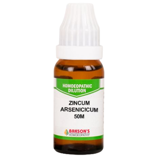 BAKSON'S HOMEOPATHY ZINCUM ARSENICICUM DILUTION 50M - PACK OF 2 (10 ML EACH)