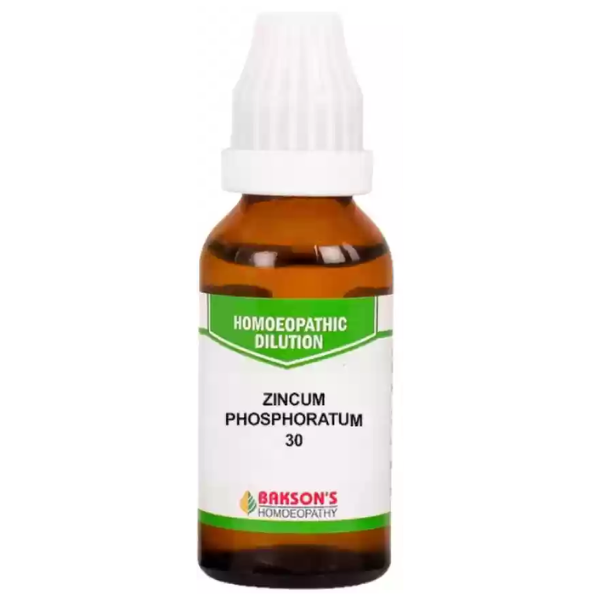 BAKSON'S HOMEOPATHY ZINCUM PHOSPHORATUM DILUTION 30 - PACK OF 4 (30 ML EACH)