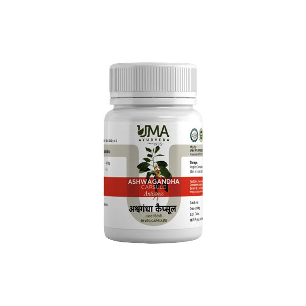 UMA AYURVEDA ASHWAGANDHA CAPSULE - PACK OF 2