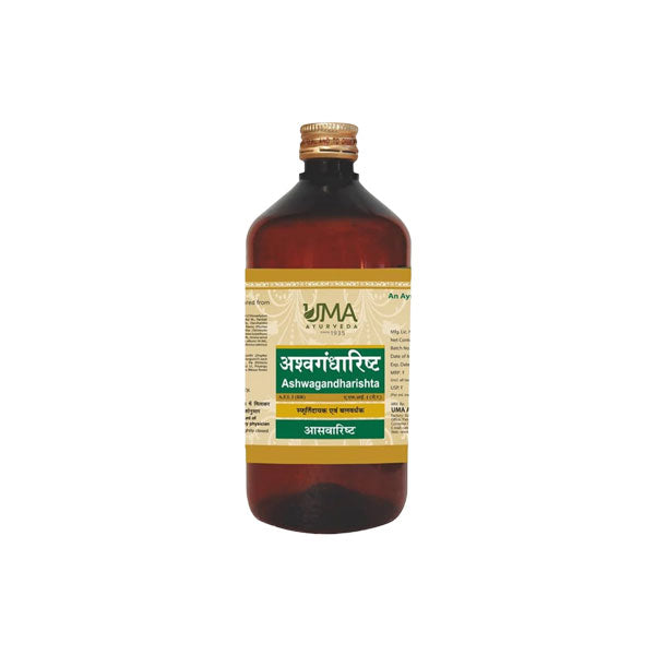 UMA AYURVEDA ASHWAGANDHARISHTA SYRUP  - Pack of 2(450 ML)