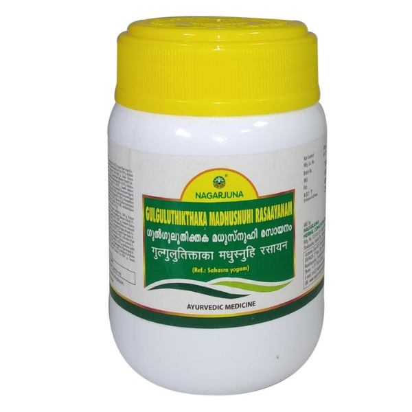 NAGARJUNA GULGULUTHIKTHAKA MADHUSNUHI RASAAYANAM - Pack of 2 (300 GM each)