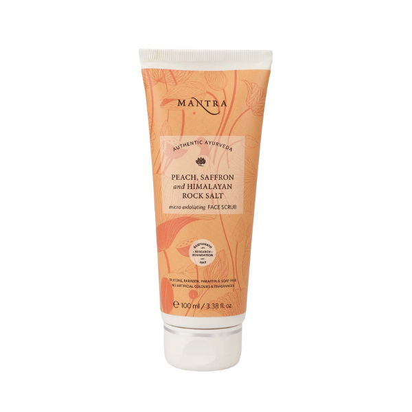 Baidyanath Mantra Peach, Saffron and Himalayan Rock Salt Micro Exfoliating Face Scrub