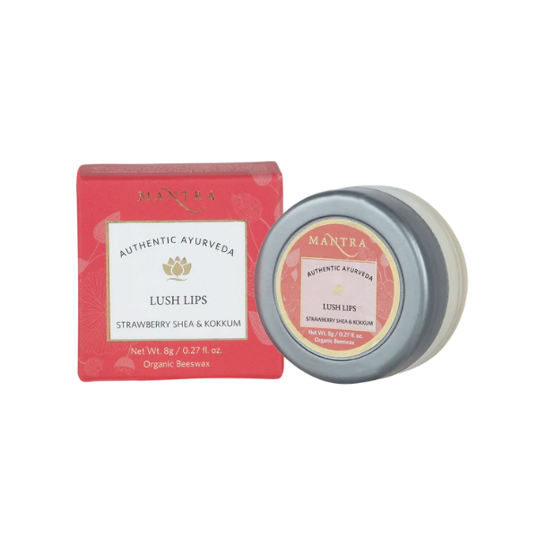 Baidyanath Mantra Lush Lips Strawberry Shea & Kokkum - Pack of 2 (8 gm each)