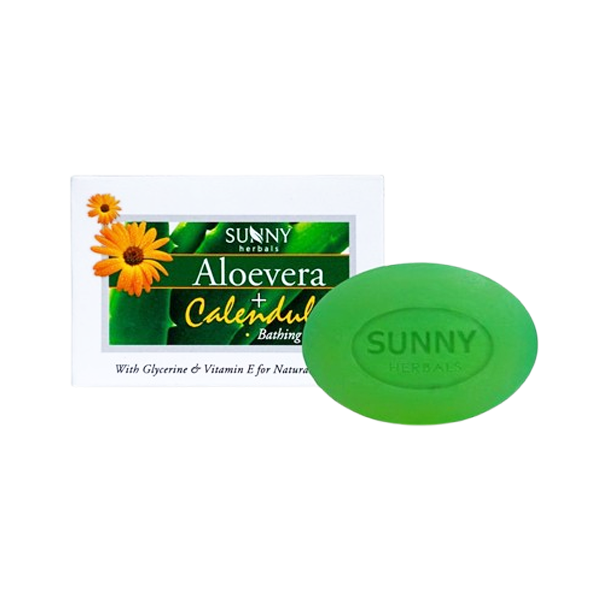 SUNNY ALOE VERA + CALENDULA BATHING BAR - PACK OF 6 (75 GM EACH)