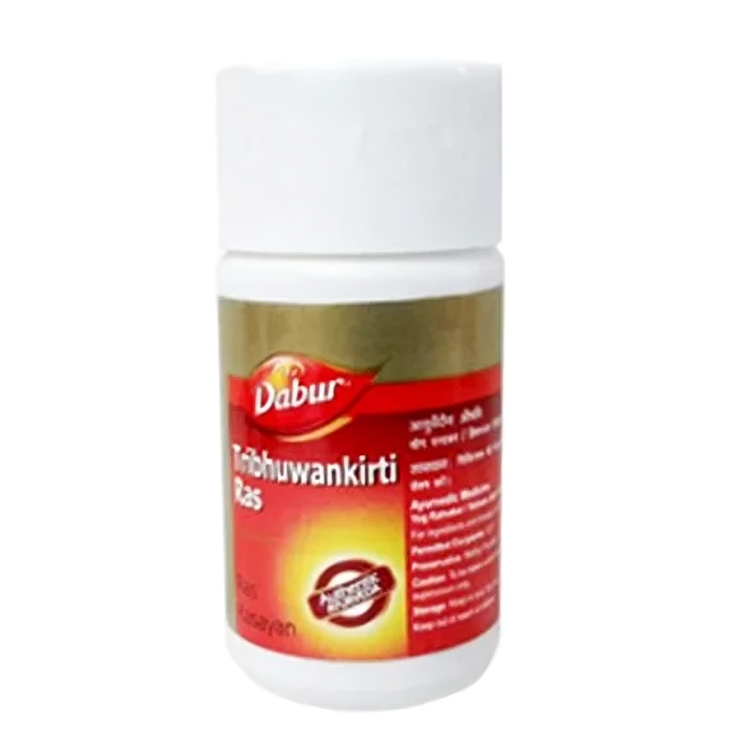 DABUR TRIBHUWANKIRTI RAS - Pack of 8 (40 TABLETS each)