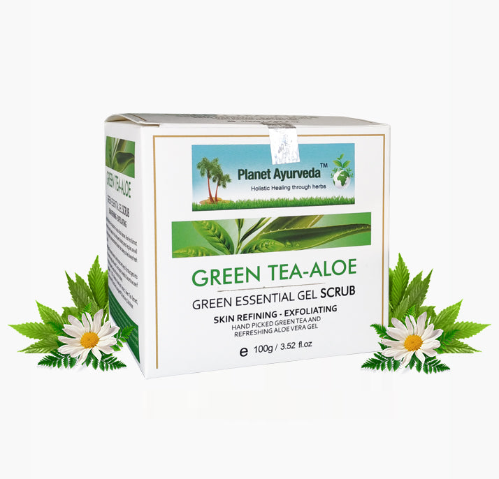 GREEN ESSENTIAL GEL SCRUB (GREEN TEA-ALOE)