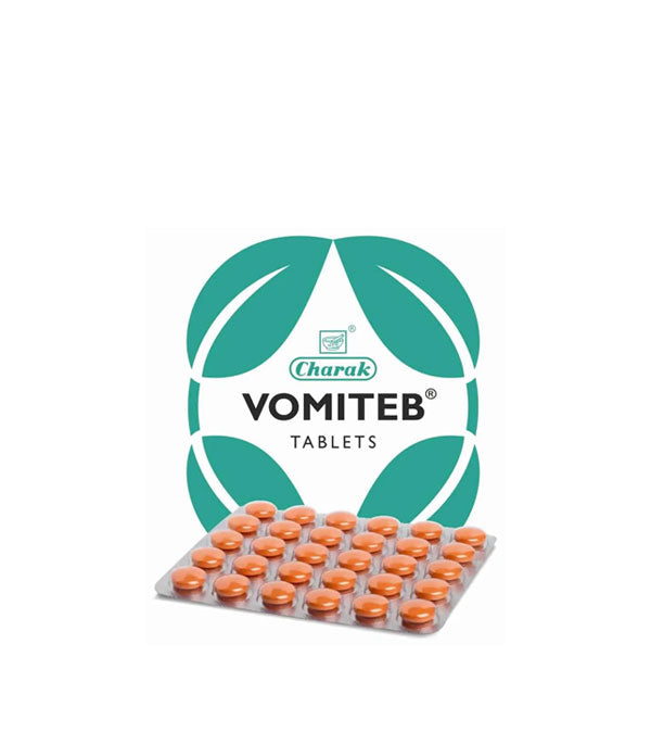 Charak Vomiteb Tablets - Pack of 5 (30 Tabs each)
