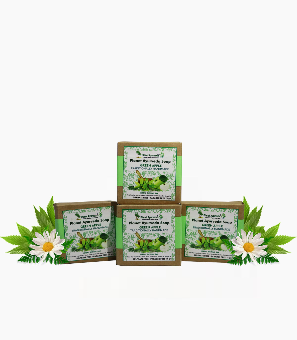 PLANET AYURVEDA GREEN APPLE SOAP (PACK OF 4)