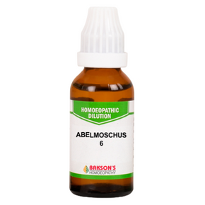 BAKSON'S HOMEOPATHY ABELMOSCHUS DILUTION 6 - PACK OF 4 (30 ML EACH)